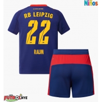 Camiseta RB Leipzig David Raum #22 Visitante Equipación para niños 2025-26 manga corta (+ pantalones cortos)